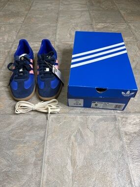 Addias Samba OG Lucid Blue Night Indigo Satin Women’s Shoe Size 9 Blue JS1317